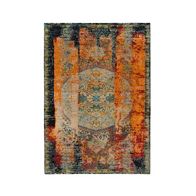 4'1''x6' Orange Ancient Ottoman Erased Design Ghazni Wool Hand Knotted Rug G65914