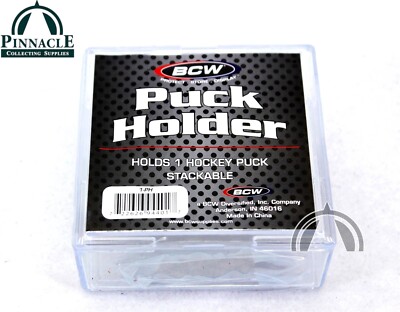 Stackable Puck Case BCW Square Hockey Puck Holder Cube Case Stackable Souvenirs Autographs ...