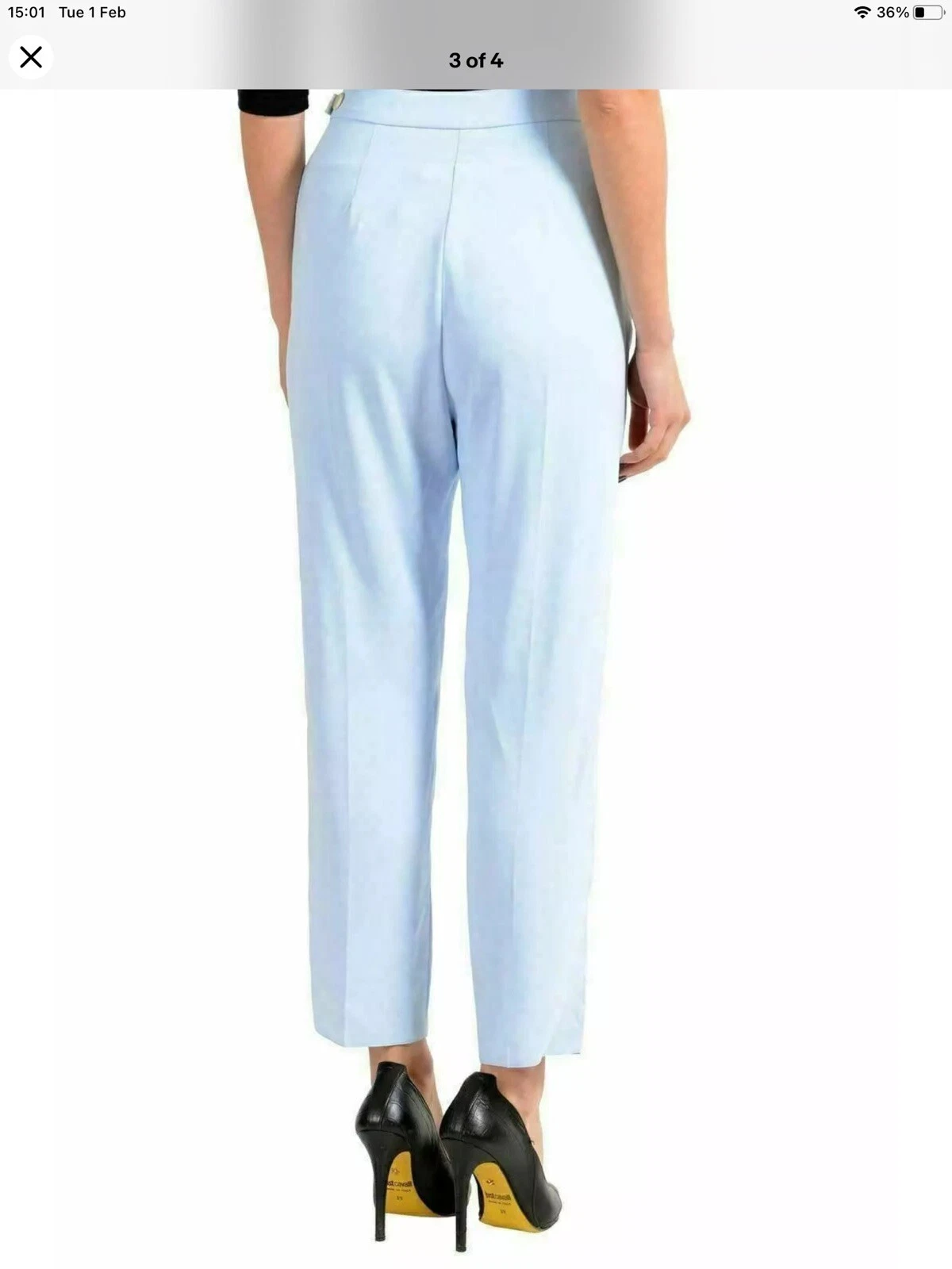 MAISON MARGIELA Nuovi pantaloni da donna blu pastello Maison Martin Margiela taglia 8 nuovi £340