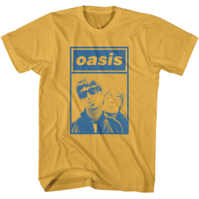 Oasis Band Boxed Brothers Photo Men's T Shirt Rock Music Merch