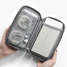 Portable Battery Charger Power Bank Cable Disk Travel Storage Bag Organizer Case