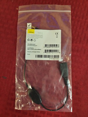 Jabra QD to 3.5mm Cable 8800-00-87 for GN Netcom QD Headset to iPhone & Android