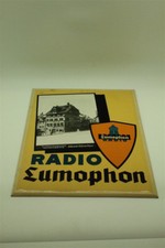 RADIO LUMOPHON Imoglasschild Dürerhaus Nürnberg Stadt d.Reichsparteitage D 1935