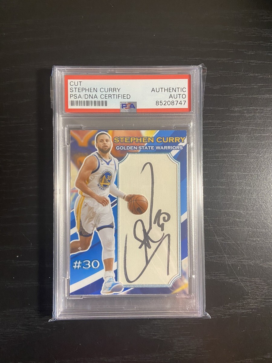 Stephen Curry Signed Autograph Cut Custom Card PSA/DNA Slab