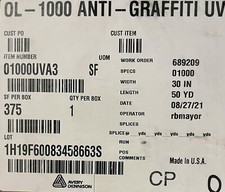 Avery Dennison 0L-1000 Anti Graffiti UV Transparent Film 30" x 50yd