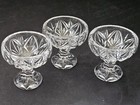 Set of 3 Vtg Crystal Footed Salt Cellars — photo 2