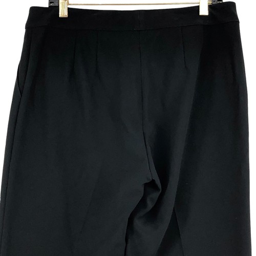 St. John Womens Size 10 Emma Career Pants Stretch Black Tapered Straight Leg - Picture 6 of 14