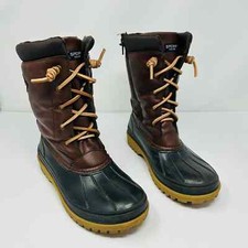 Sperry Trailboard Boot Mid Calf Lace Up Kids Boys Size 4