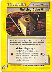 Pokemon Aquapolis 121/147 Fighting Cube 01 Card