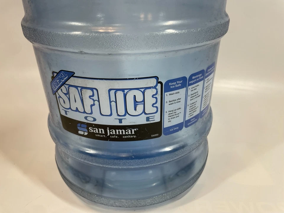 Cubo de hielo SAN JAMAR original SAF-T-ICE seguro para alimentos servicio de restaurante sanitario Foto 2 de 4