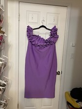Fashion Nova Purple Ruffle Bandage Dress Plus Size 3X NWT