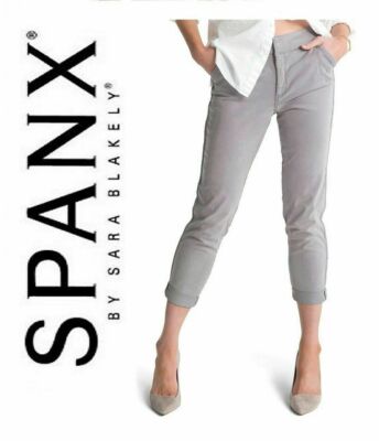 Spanx Tencel Hose mit Bündchen 3815, Satin grau, UK 8 W26'', neu mit Etikett