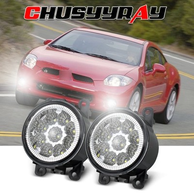 2 White  Front Bumper Fog Light Driving Lamps For MITSUBISHI ECLIPSE 2006-2012