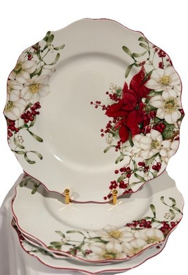 Set of 4 ''Winter Harmony'' 10 1/2'' Dinner Plates, 222 Fifth