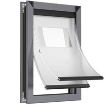 Rescumascer Aluminum Medium Dog Door for Door, Doggie Door with