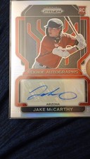 2022 Panini Prizm Jake McCarthy Rookie Autograph Arizona Diamondbacks #RA-MC