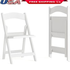 Set of 2 Folding Chairs Portable Lightweight Durable Easy Storage Event Seating
