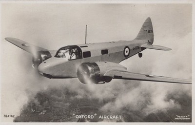 Airspeed Oxford L4576 RAF Early Aviation Britain 1938 - RPPC Photo Postcard