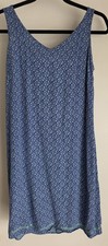 Gap Womens Sleeveless Floral Midi Dress Size S Blue Sundress Shift Gown