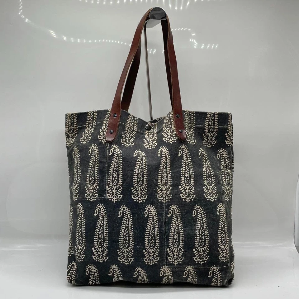 Bolso de Mano Ralph Lauren De Colección Denim & Supply Cuero Cachemira Lona Hombro RRL Foto 4 de 4