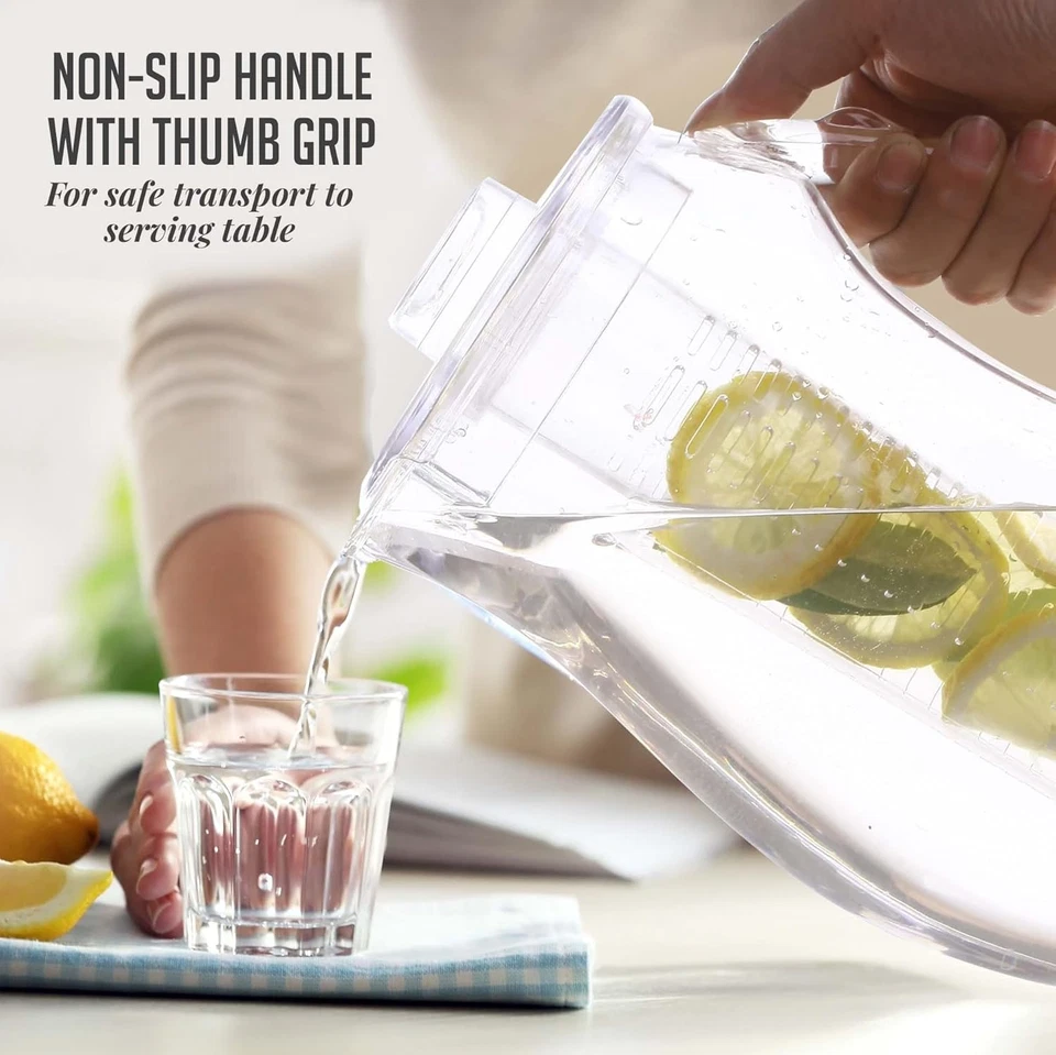 Jarra de agua para infusión de frutas de 2,5 L jarra de acrílico sin BPA con varilla extraíble Foto 3 de 4