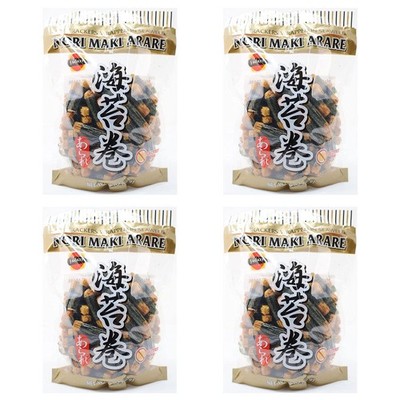 JFC - Nori Maki Arare (rice crackers wrapped in seaweed) 3 Ounce (Pack of 4) 