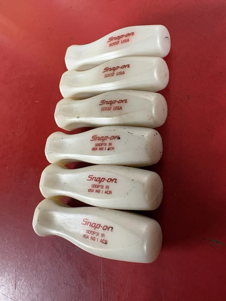 6 Herramientas a Presión NOS RARAS Agarre Duro Blanco Mangos de Reemplazo Foto 2 de 4