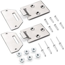 2 Pack Golf Cart Seat Hinge Kit for EZGO TXT Medalist 1995-up silvery