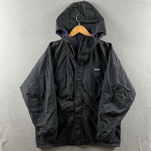 Vintage Patagonia Jacket Mens Large Black Infurno Hooded Gore Tex Full Zip Shell