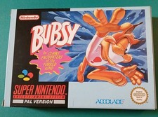 Bubsy SNES Super Nintendo Game Complete CIB Boxed with Manual VGC
