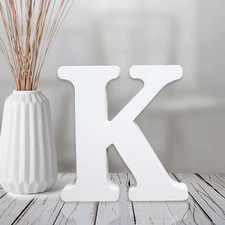 4 Inch White Wood Letters Unfinished Wood Letter for Wall Decor Decorative Stand