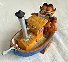 Vintage Garfield Paddleboat Toy / Ornament – Original Garfield Collectible