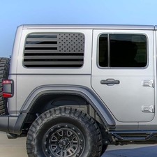 Rear Window American Flag Decals for Car SUV Trucks,Universal Black Back Side