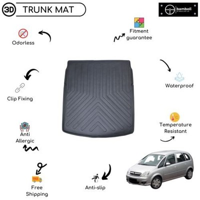 Vehicle Specific Rubber Trunk Mat Cargo Liner Fits For Opel Meriva A 2003 - 2011