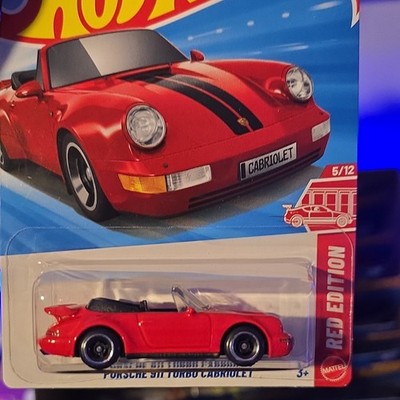 Hot Wheels Porsche 911 Turbo Cabriolet Red Edition 1:64 Diecast
