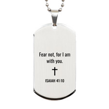 Isaiah 41 10 Dog Tag Necklaces - Isaiah 41:10 Necklace for Men