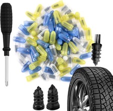 60 Pcs Tire Repair Kit with Plugs,Self-Service Tire Repair Plugs with Screwdrive