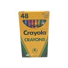 Vintage Crayola Crayon 48 Pack 1988 With New Discontinued Colors