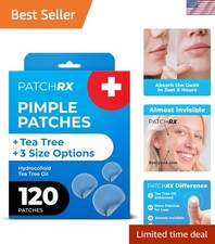 Pimple Patches for Face 120 Patches, Hydrocolloid Acne Patches with Tea Tree ...