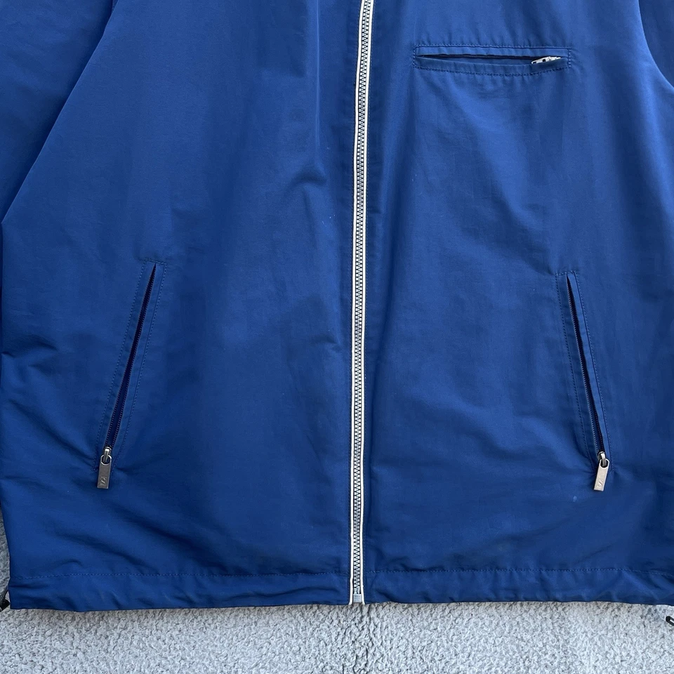 Chaqueta reversible Zegna Sport cremallera completa, azul y negra para hombre talla XLarge Foto 3 de 4