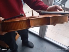 Alte Kunstvolle Violine Musikinstrumente Teschich Um 1900 mit Koffer