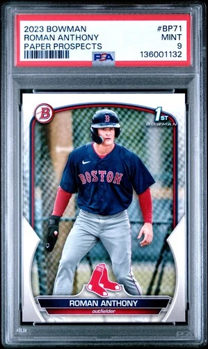 2023 ROMAN ANTHONY BOWMAN #BP71 PAPER PROSPECTS PSA 9 MINT BOSTON RED SOX