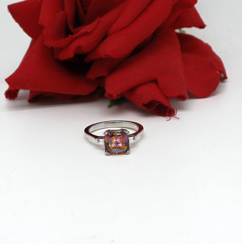 Sterling Silver JTV Northern Lights Quartz Ring Size 10 3.96g CAT RESCUE