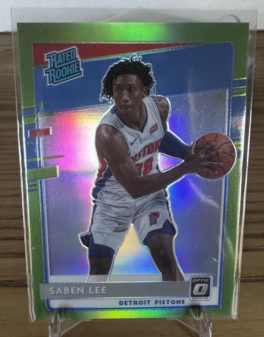 2020-21 Panini Donruss Optic Saben Lee Green Rated Rookie /149 Pistons #191