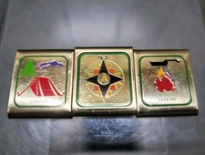 Vintage Boy Scouts of America Skill Award Metal Belt Slides Loop BSA LOT of 3