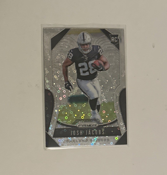 Josh Jacobs 2019 Panini Prizm White Sparkle Rookie 