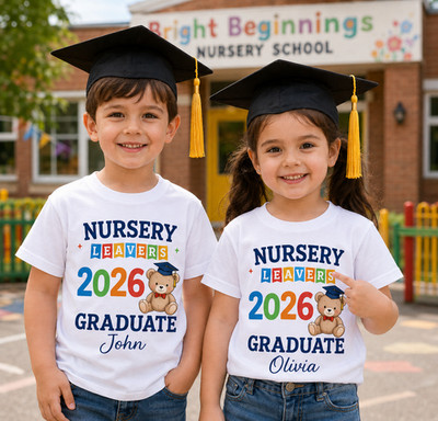 Personalisiertes T-Shirt Kindergartenabgänger 2026 Absolvent Schulabschluss Geschenk