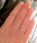 Dainty Rose Gold Plated Solitaire CZ Stack Ring Eternity Bridal Band .925 Size 6 — photo 3