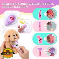 Meland Toy Doctor Kit Girls Pretend Play Dog Carrying Bag Stethoscope Costume