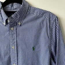 Ralph Lauren Men's Plaid Shirt Blue Multi S/M Excellent Condition Casual Wear